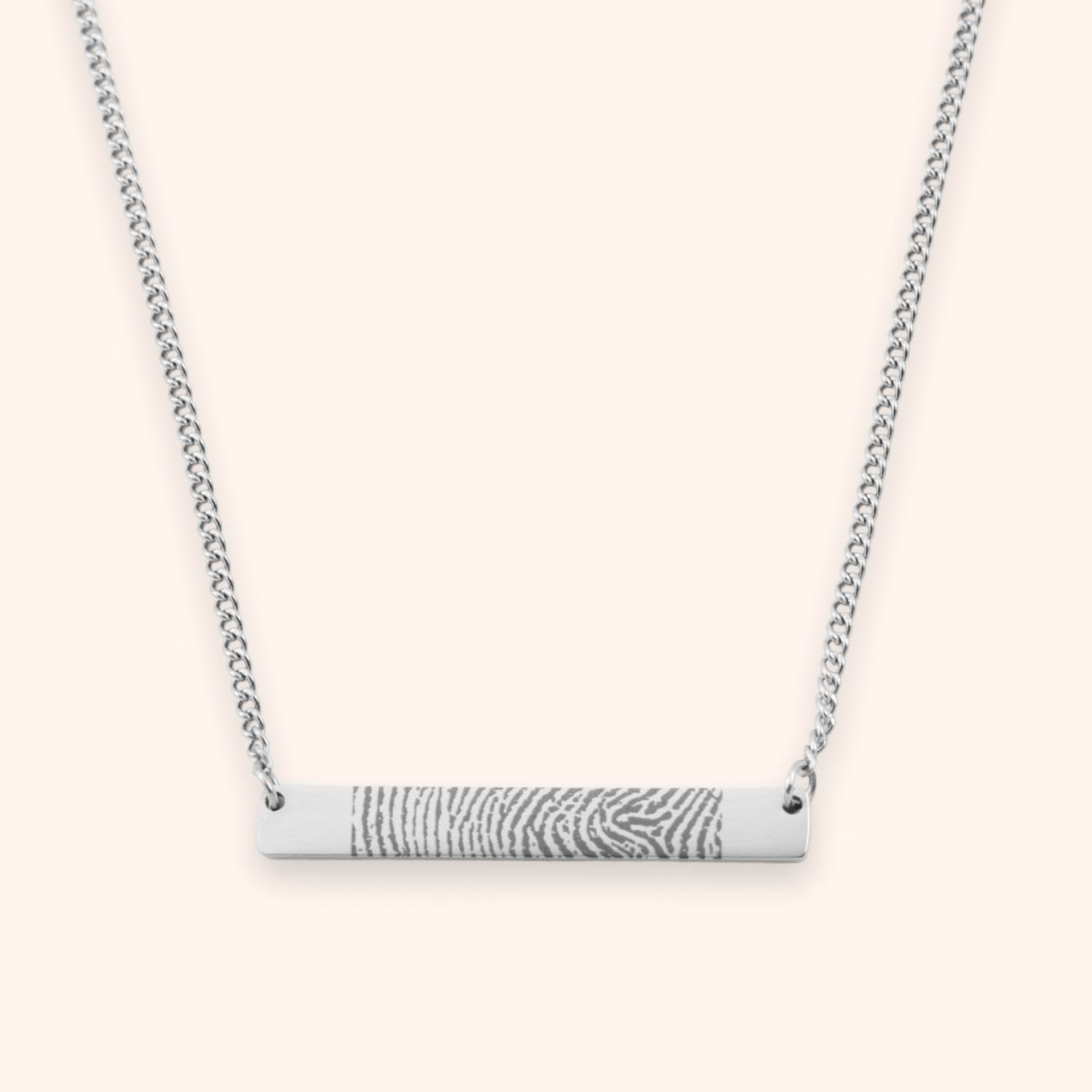 Vingerafdruk ketting staafje