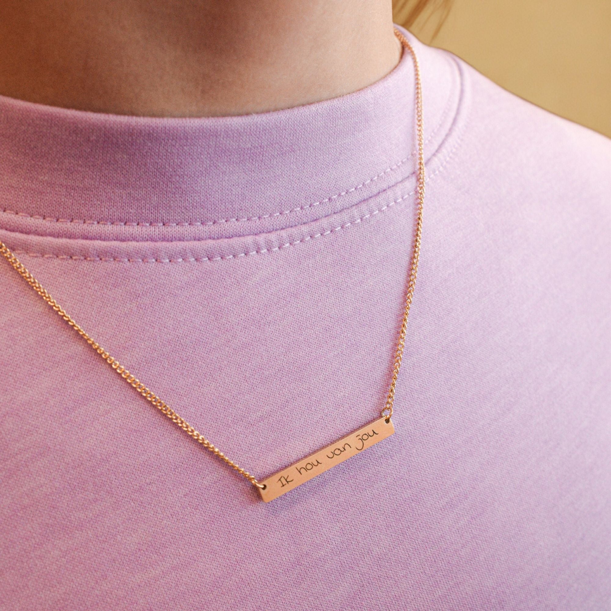 Kinderketting eigen handschrift staafje