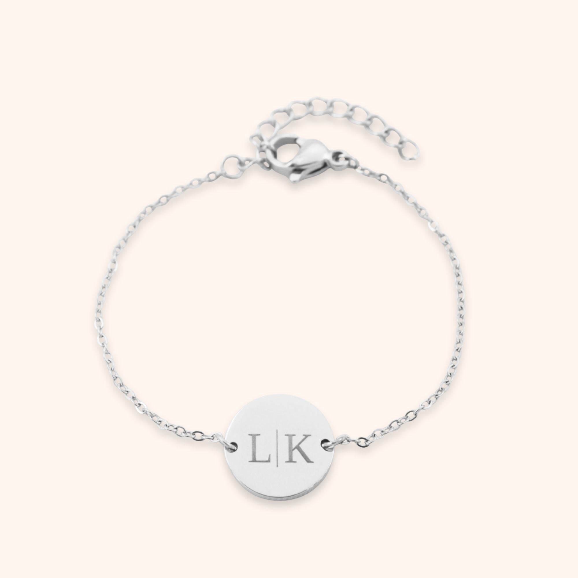 Kinderarmbandje munt initialen