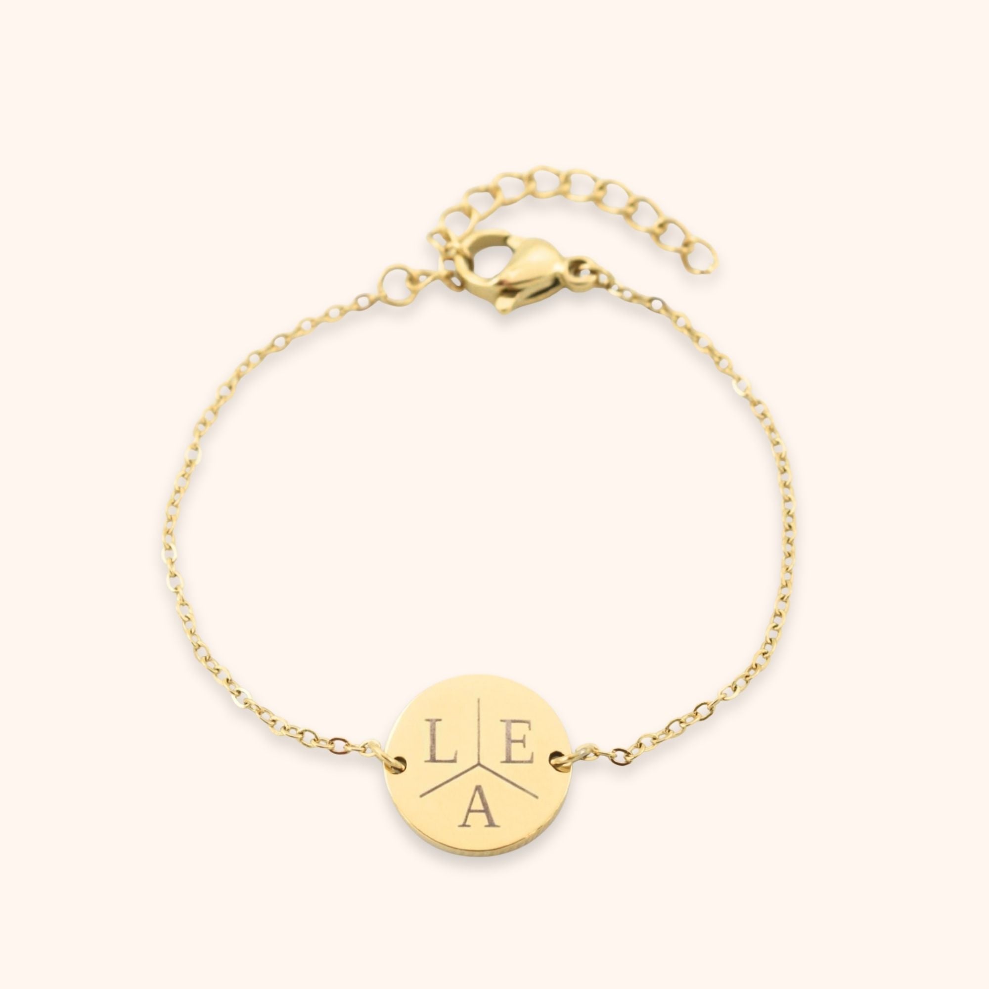 Kinderarmbandje munt initialen