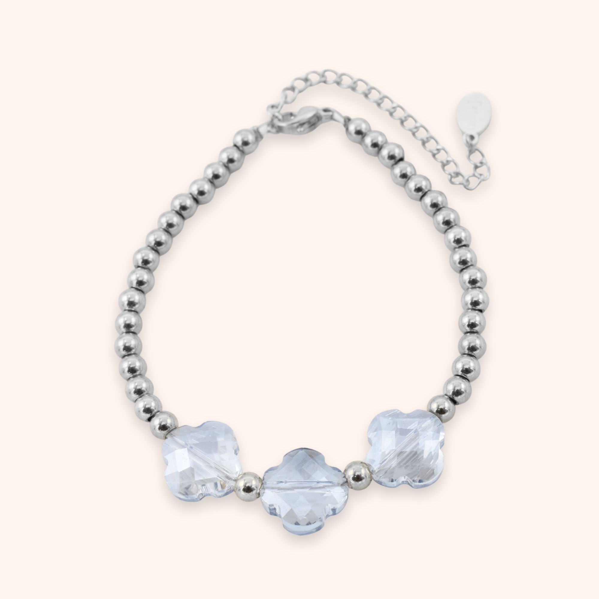 Klaver armband blauw