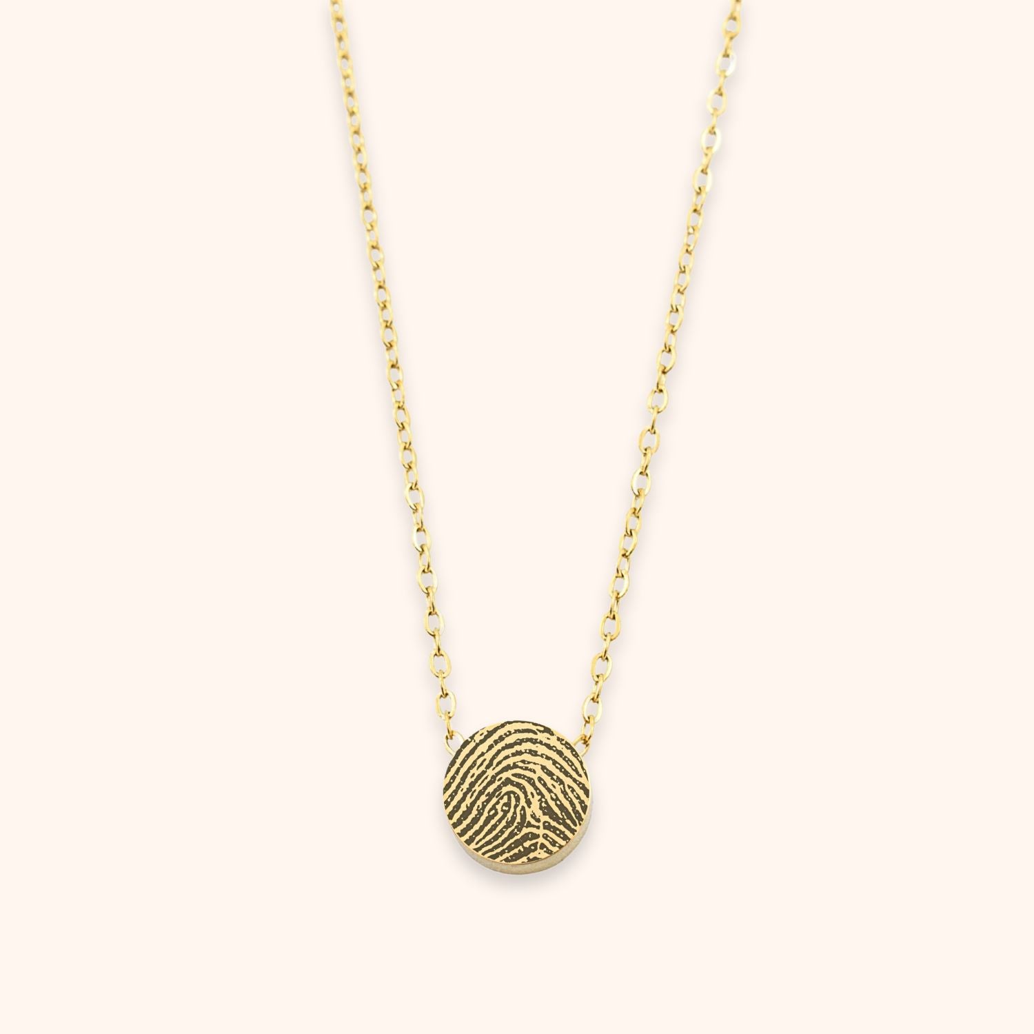 Vingerafdruk ketting klein kraaltje