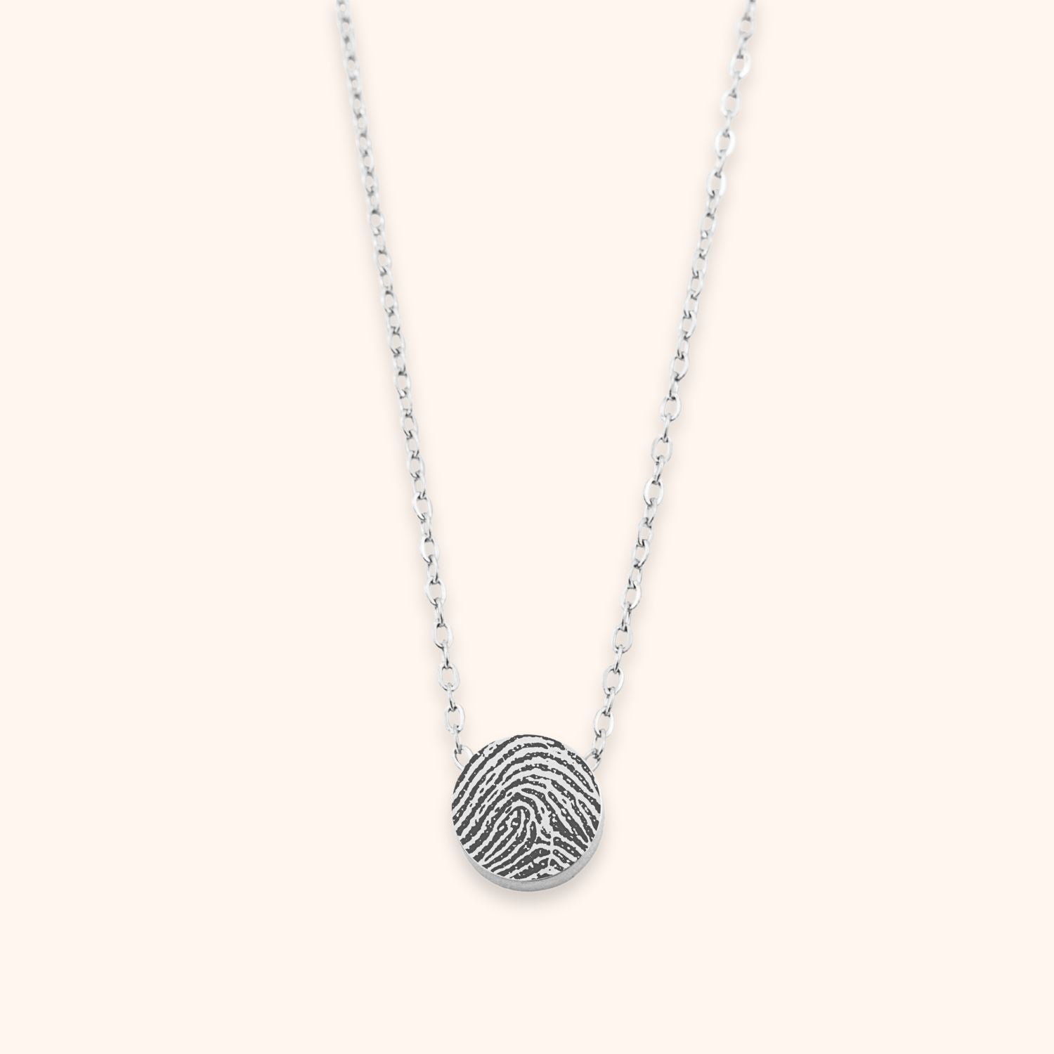 Vingerafdruk ketting klein kraaltje