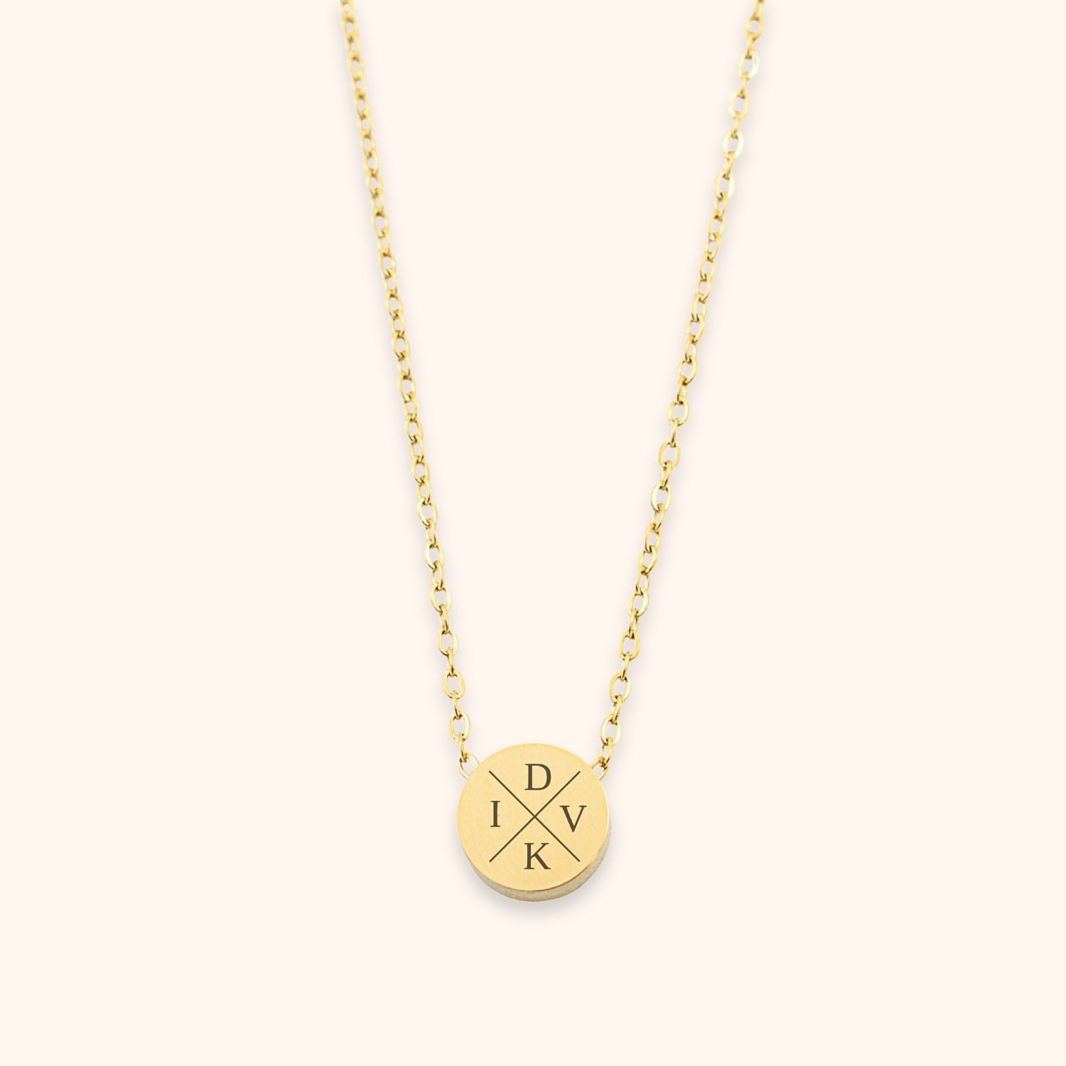 Ketting kraaltje met initialen