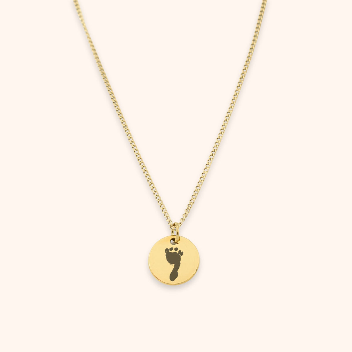 Voetafdruk ketting kleine hanger