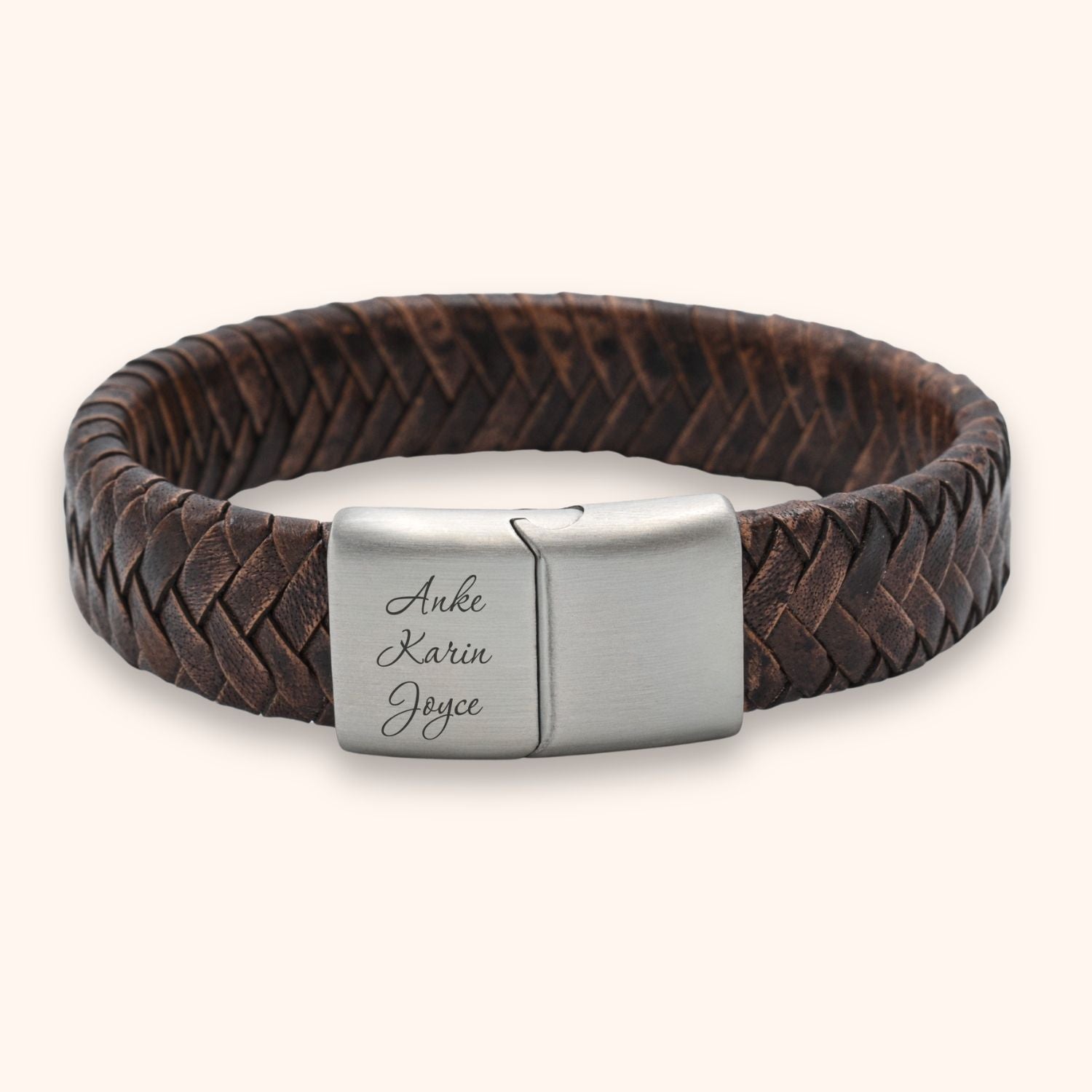 Leren armband heren namen