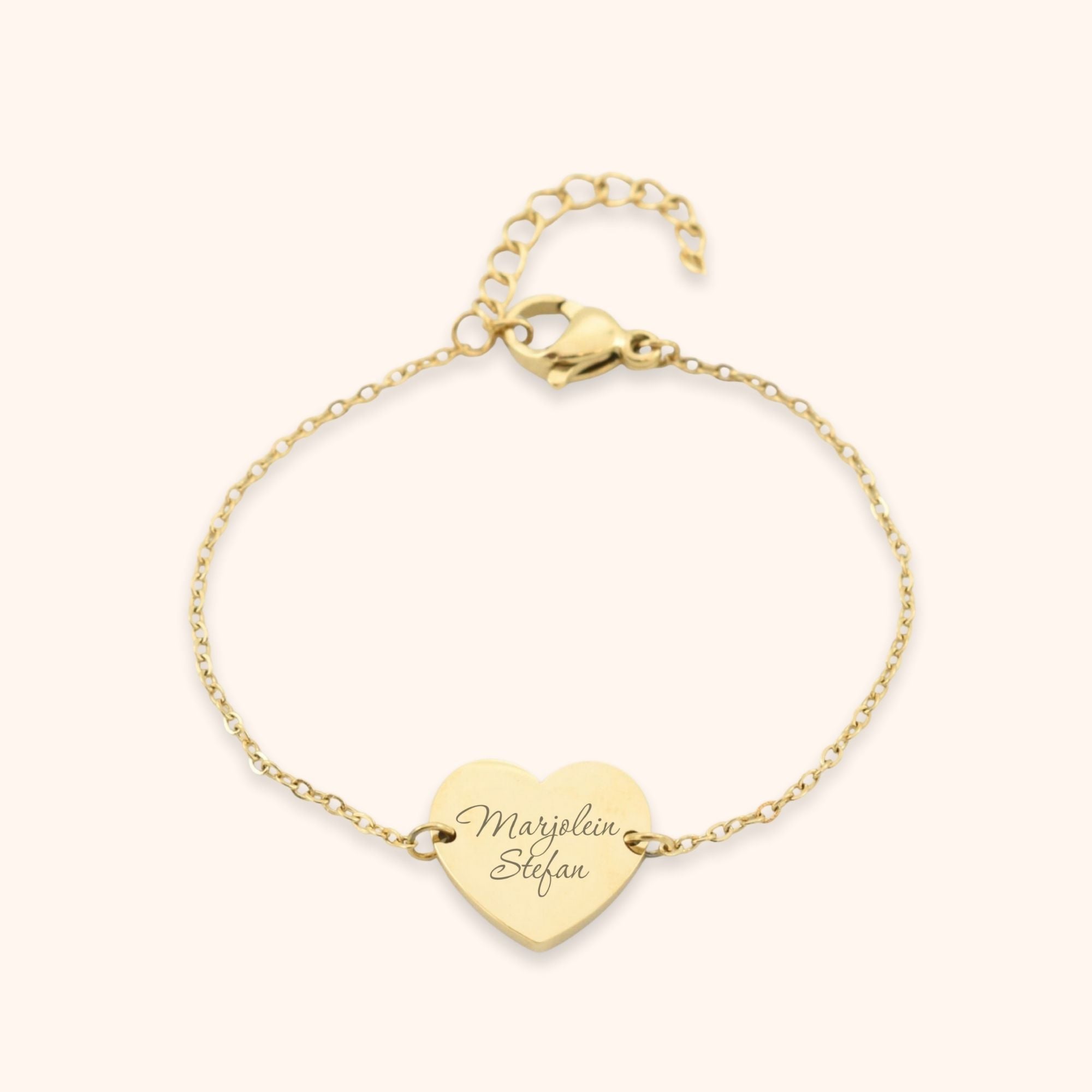 Kinderarmbandje naam hart