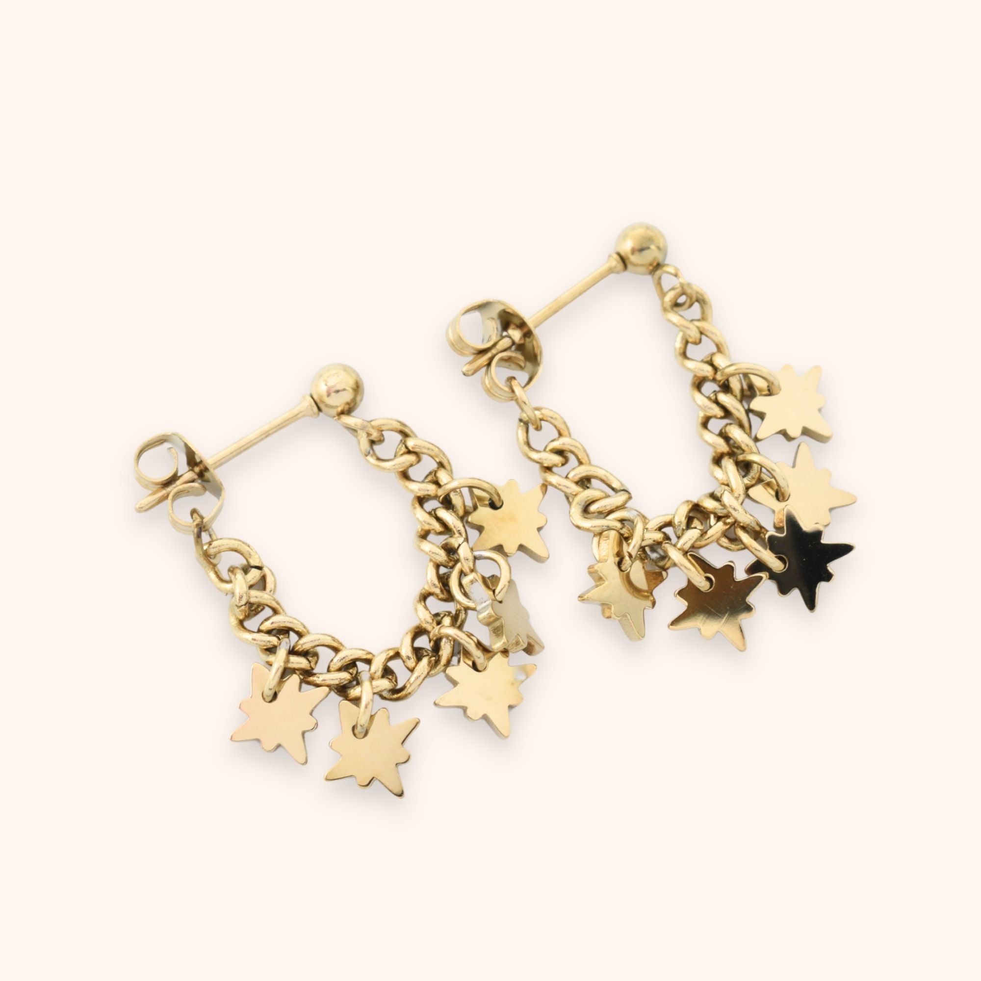 Ketting oorstuds sterretjes
