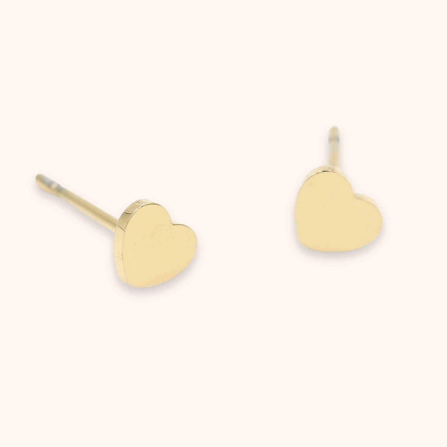 hart studs earrings goud 