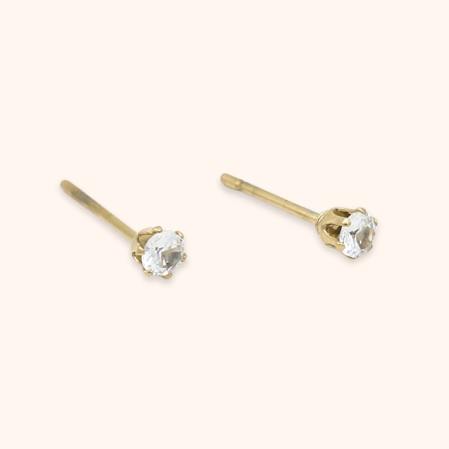 strass studs 3 mm goud stainless steel