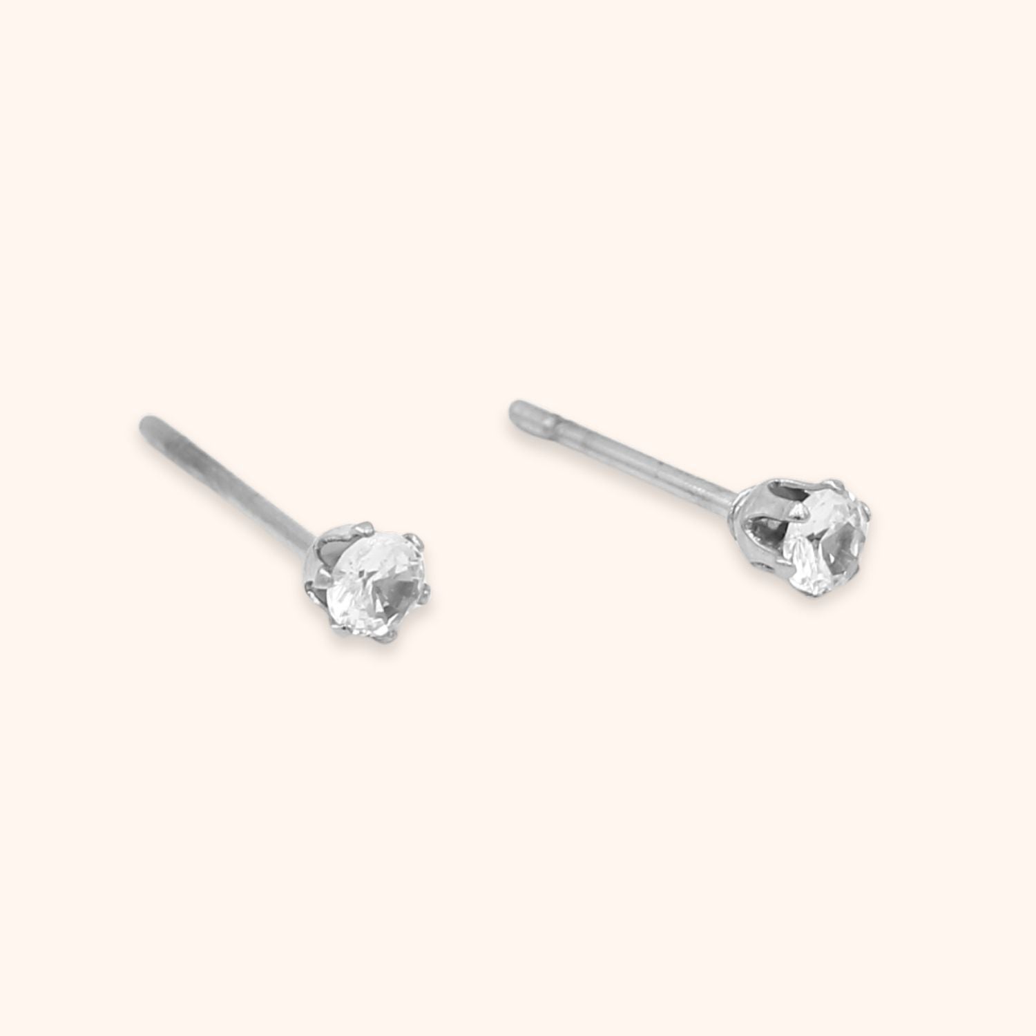 strass studs 3 mm zilver stainless steel