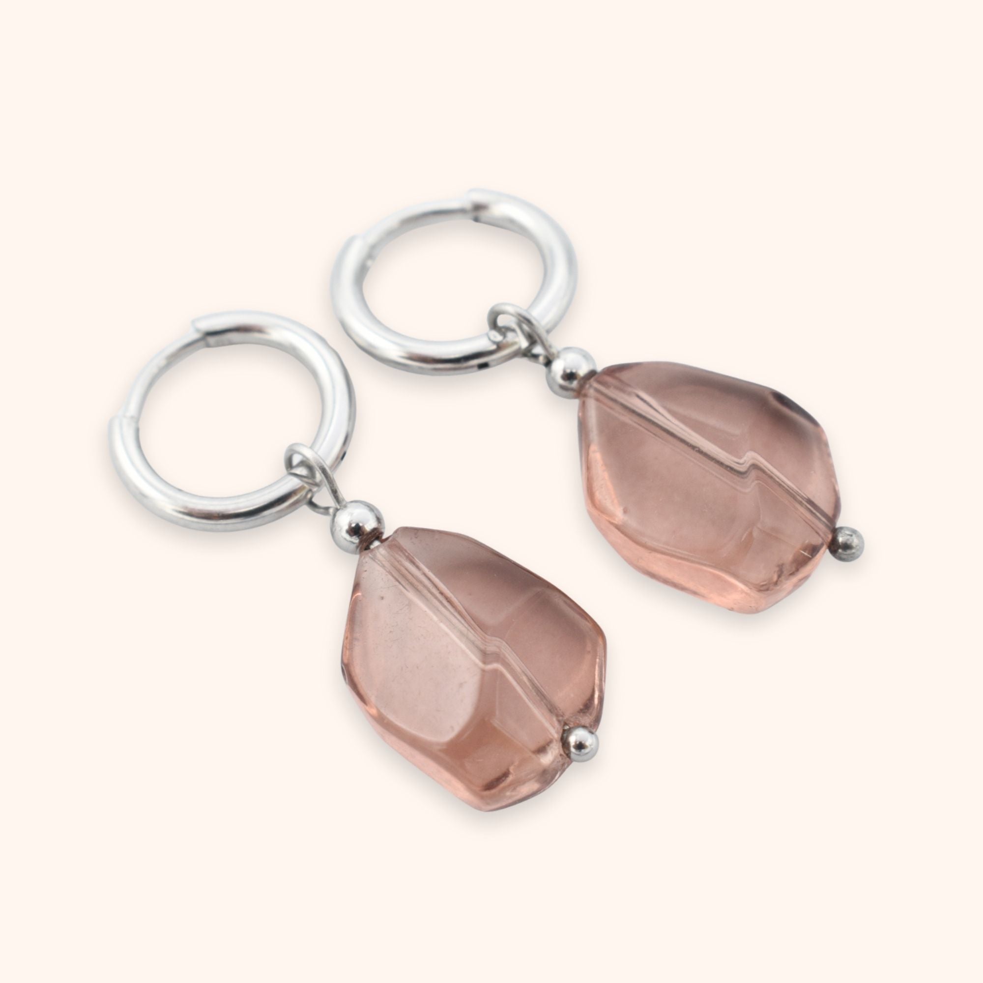 Oorringen bruine kraal