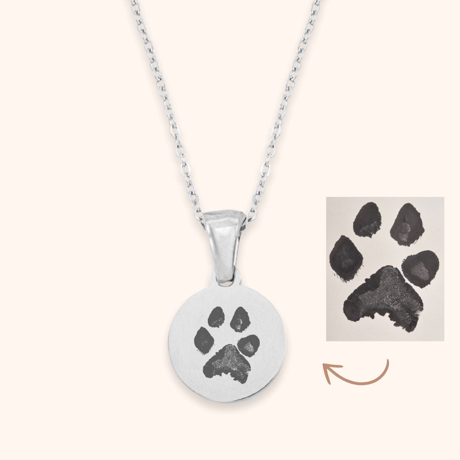 Ketting pootafdruk hanger