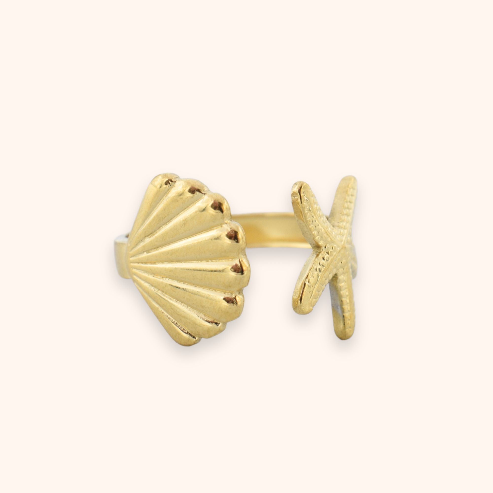Schelp & zeester ring
