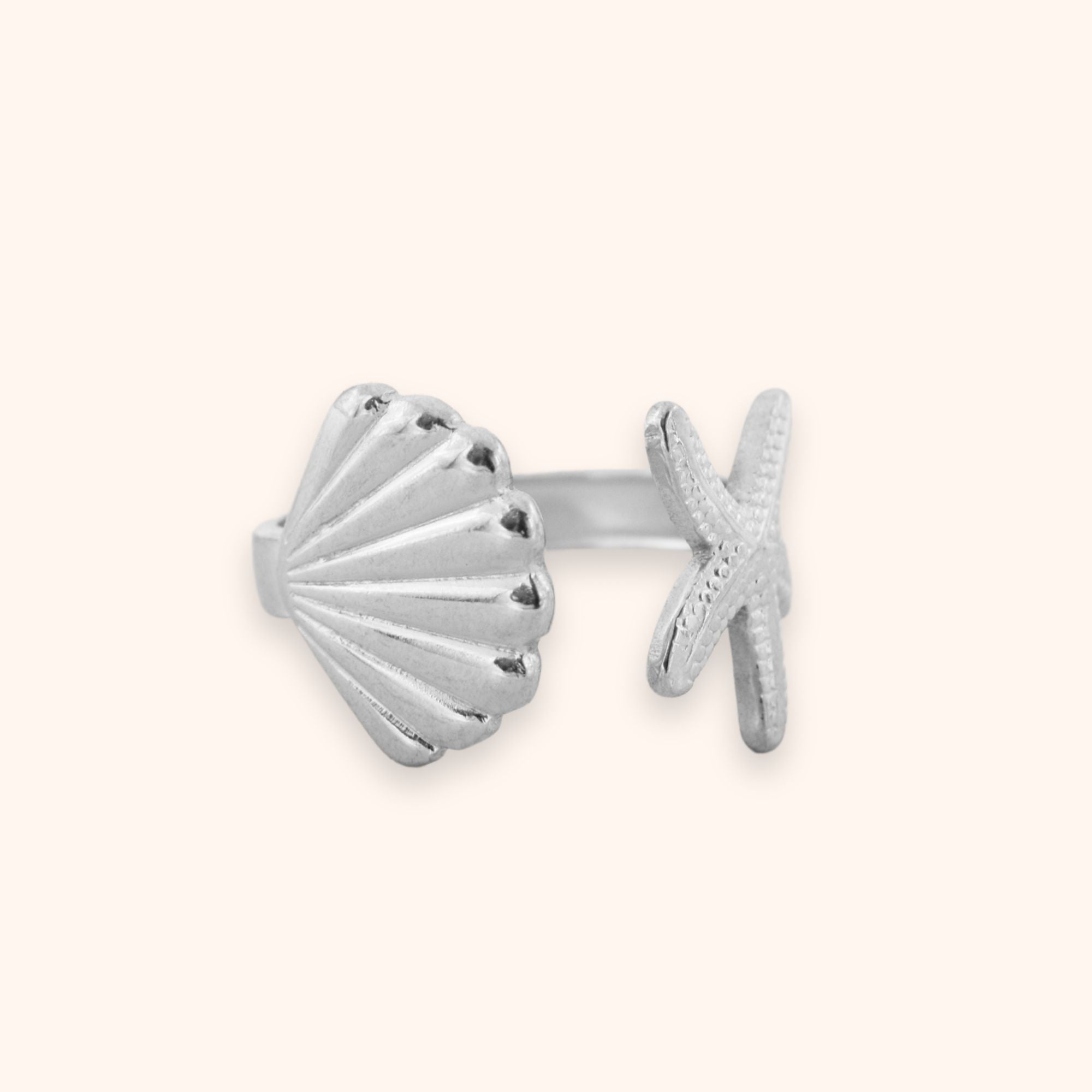 Schelp & zeester ring