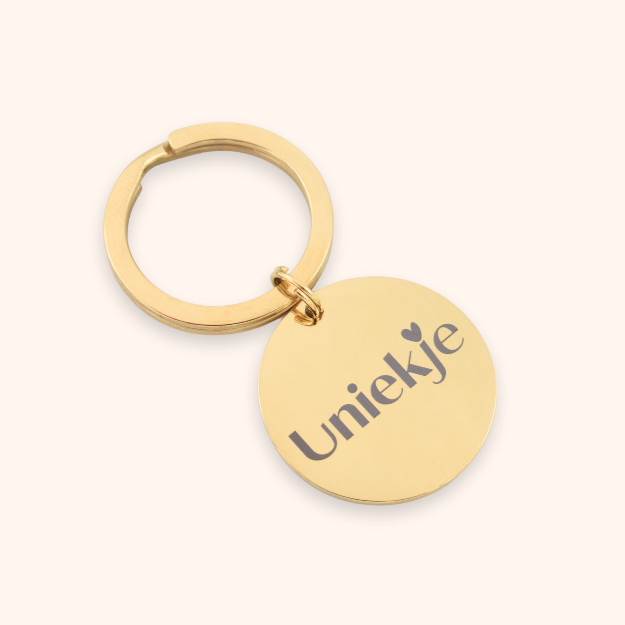 Ronde sleutelhanger eigen logo