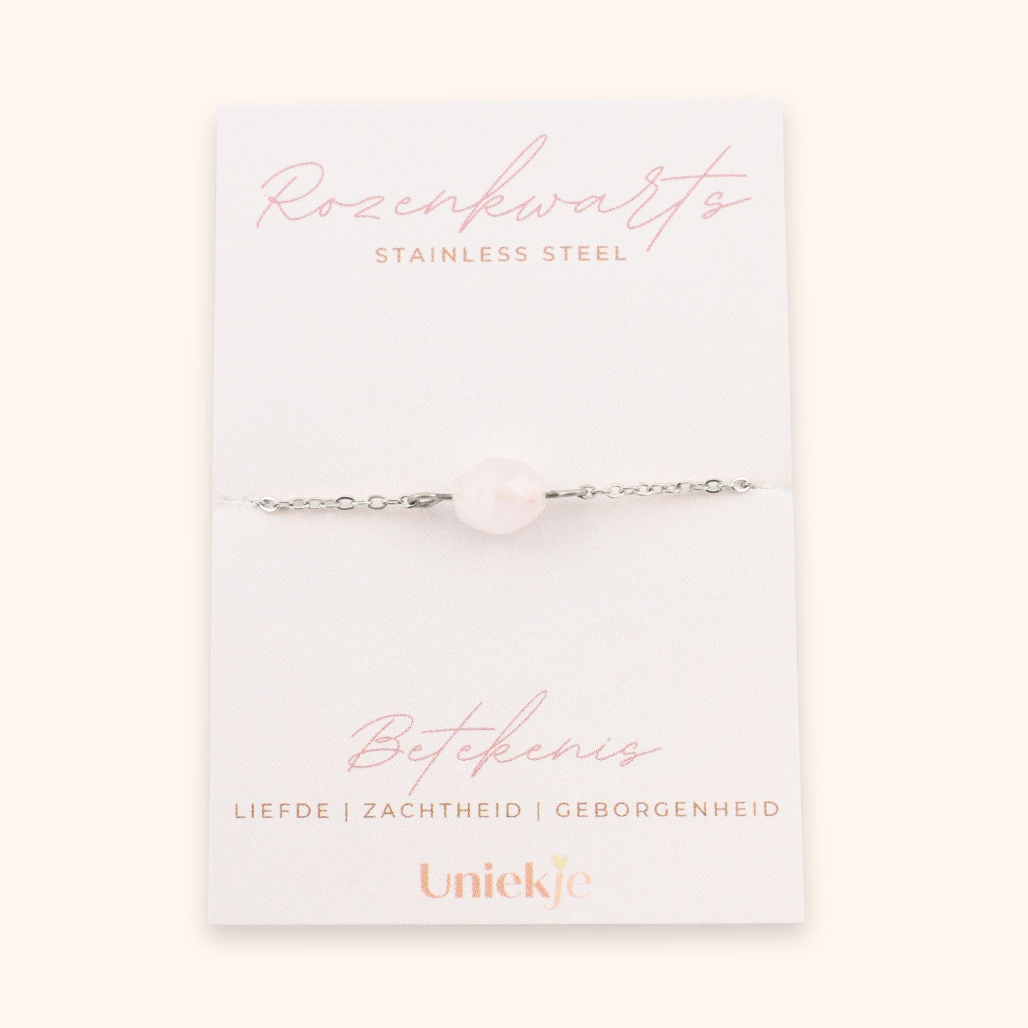 rozenkwarts armband dames met betekenis kleur zilver stainless steel