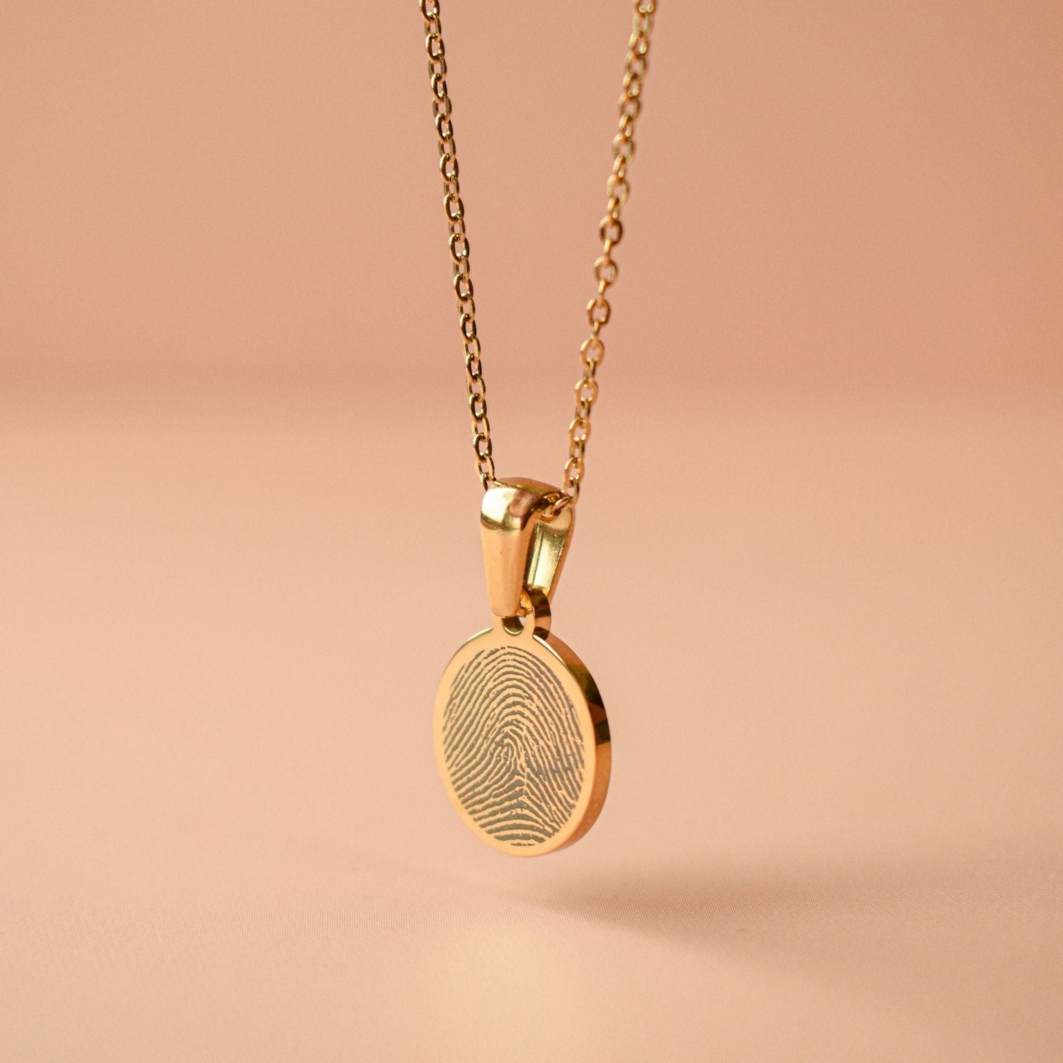 Vingerafdruk ketting cirkel