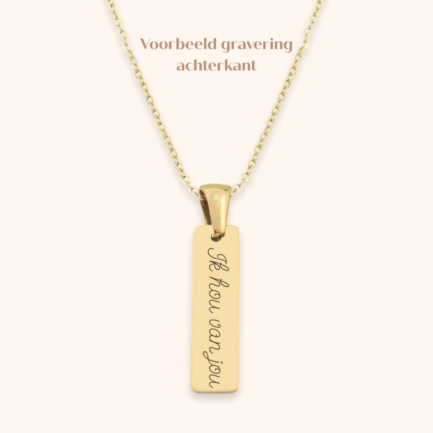 Ketting staafje 2 pootafdrukken