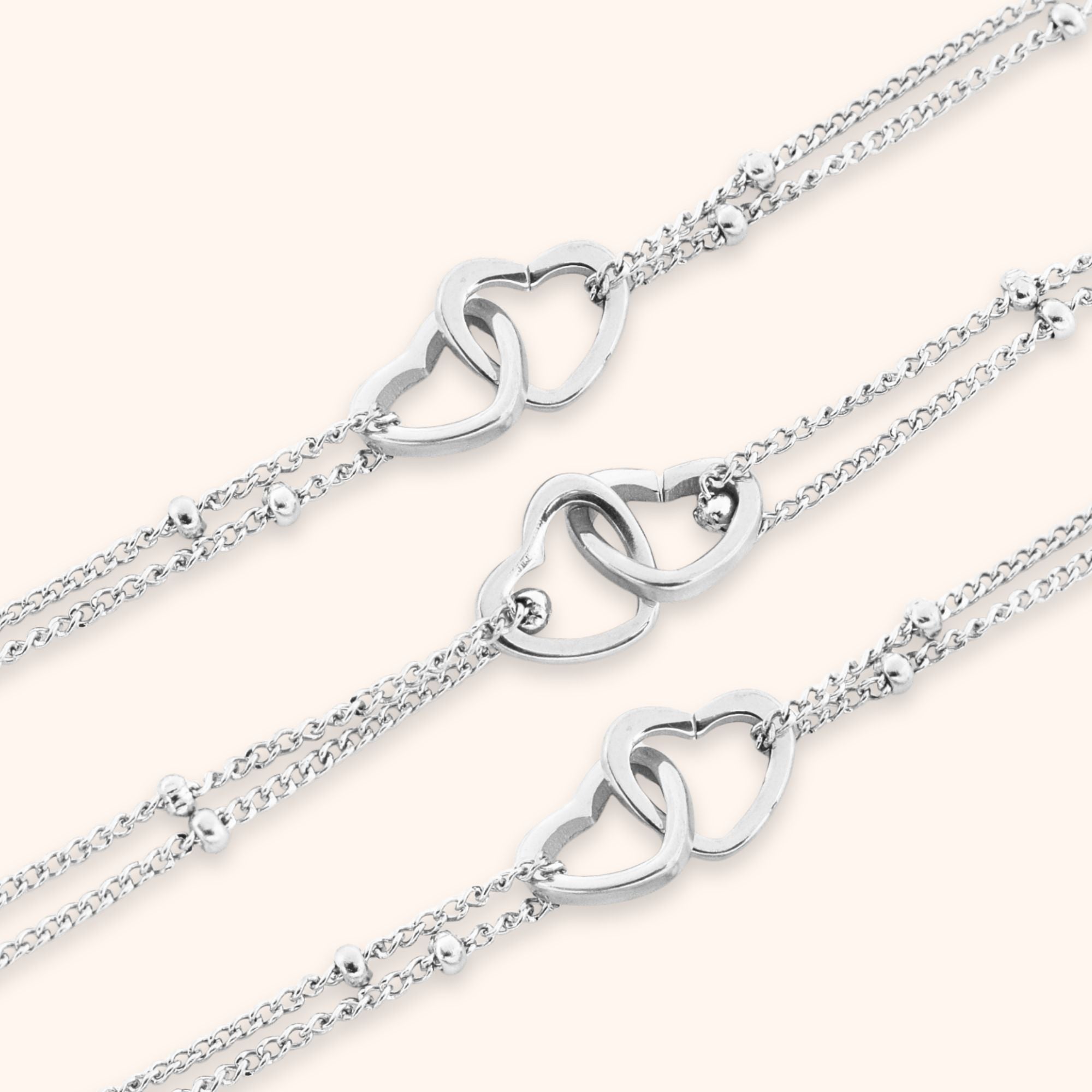 Hartjes armbanden set van 3