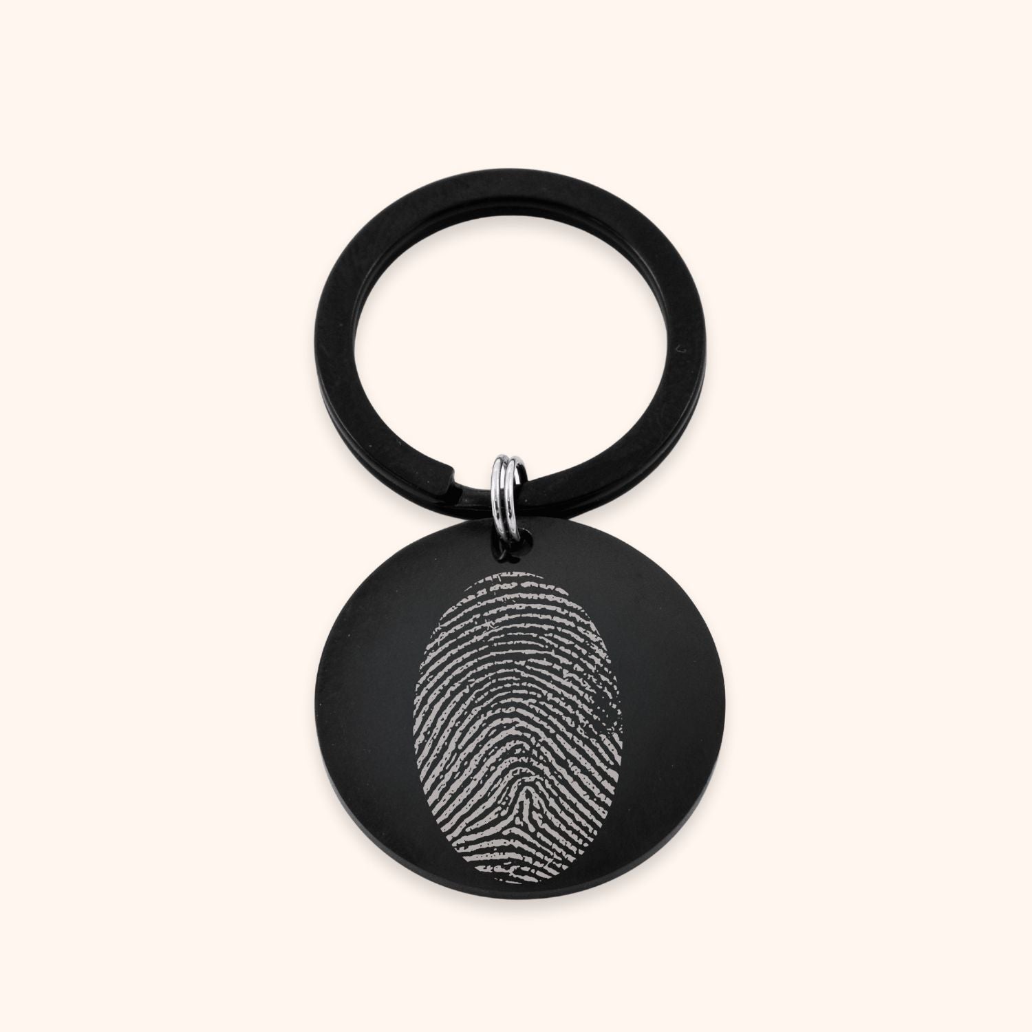 Sleutelhanger vingerafdruk ovaal