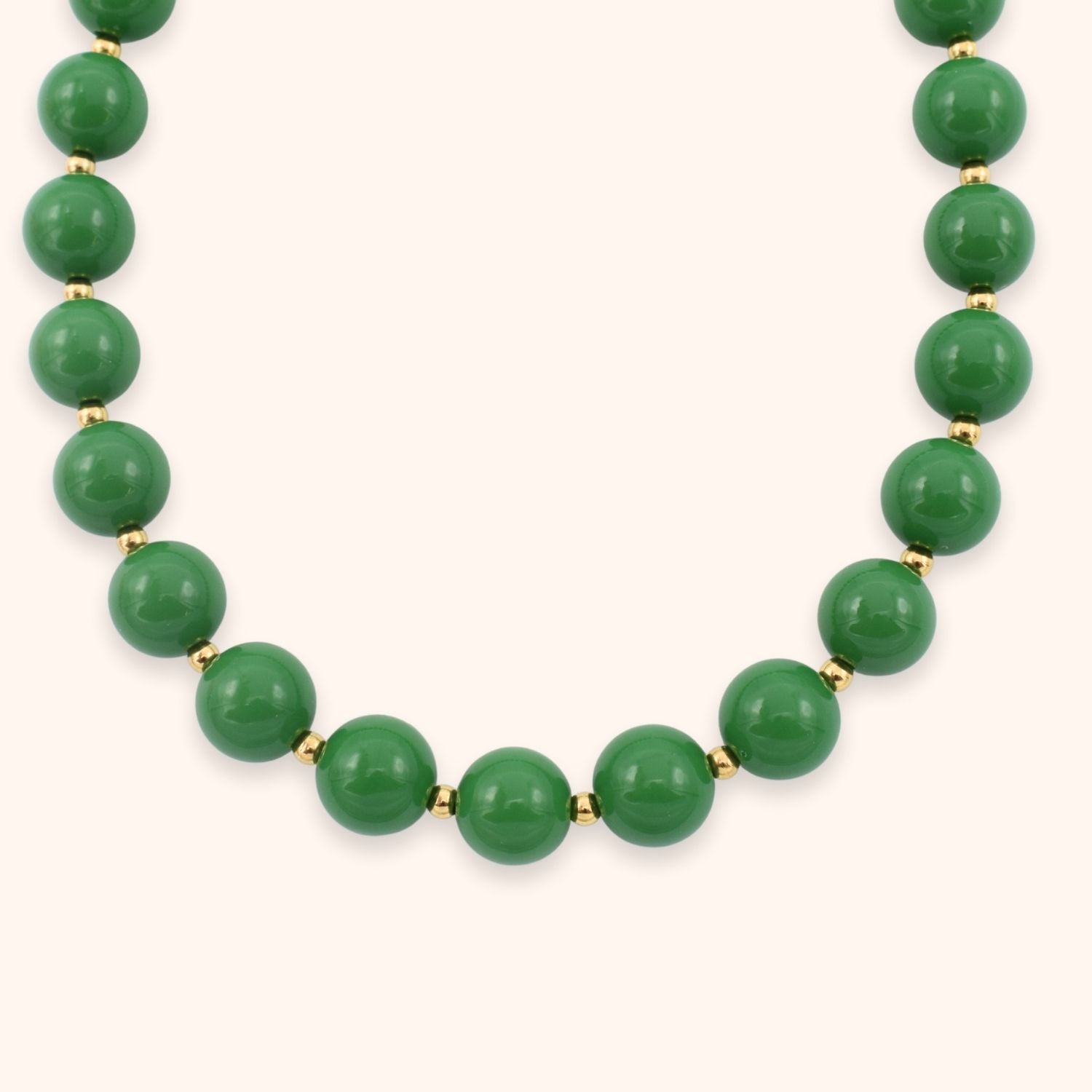 Grote kralen ketting groen