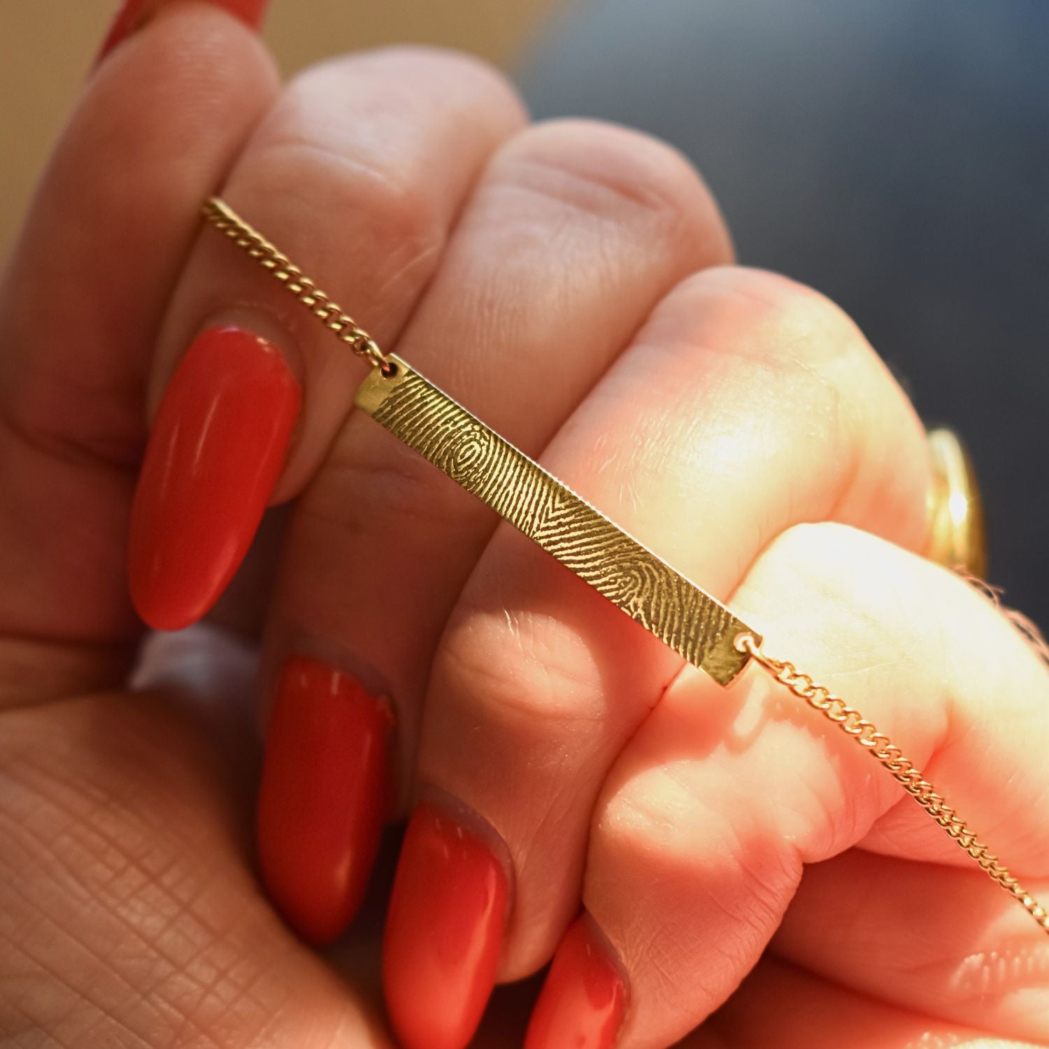 Bar ketting 2 vingerafdrukken