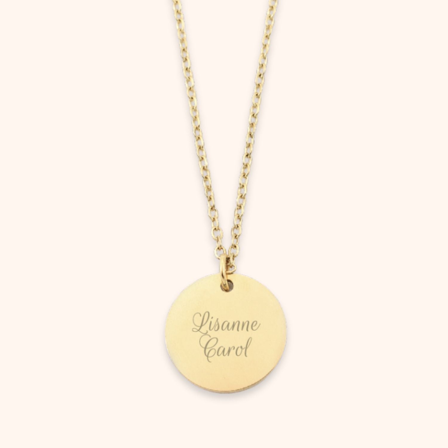 Gepersonaliseerde ketting namen goud rvs