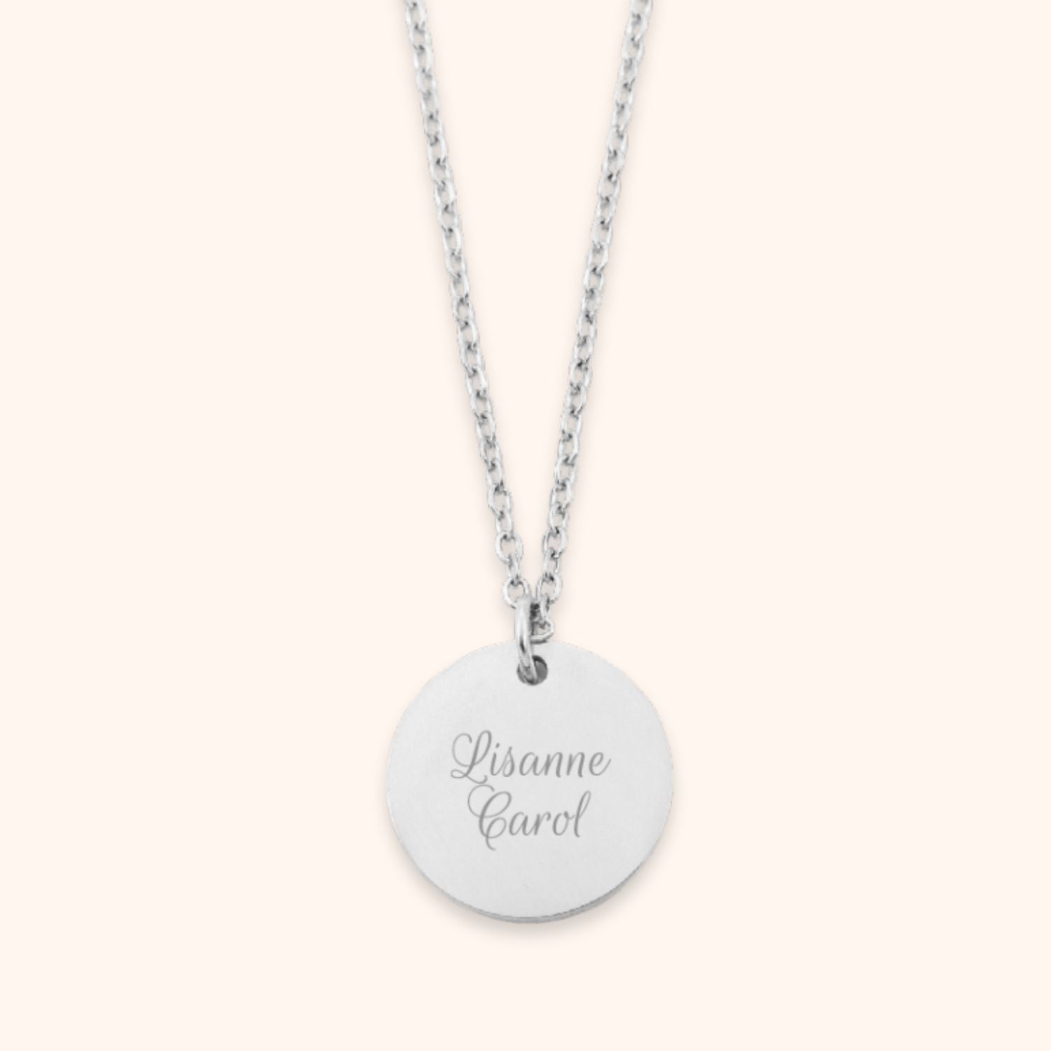 Gepersonaliseerde ketting namen zilver rvs