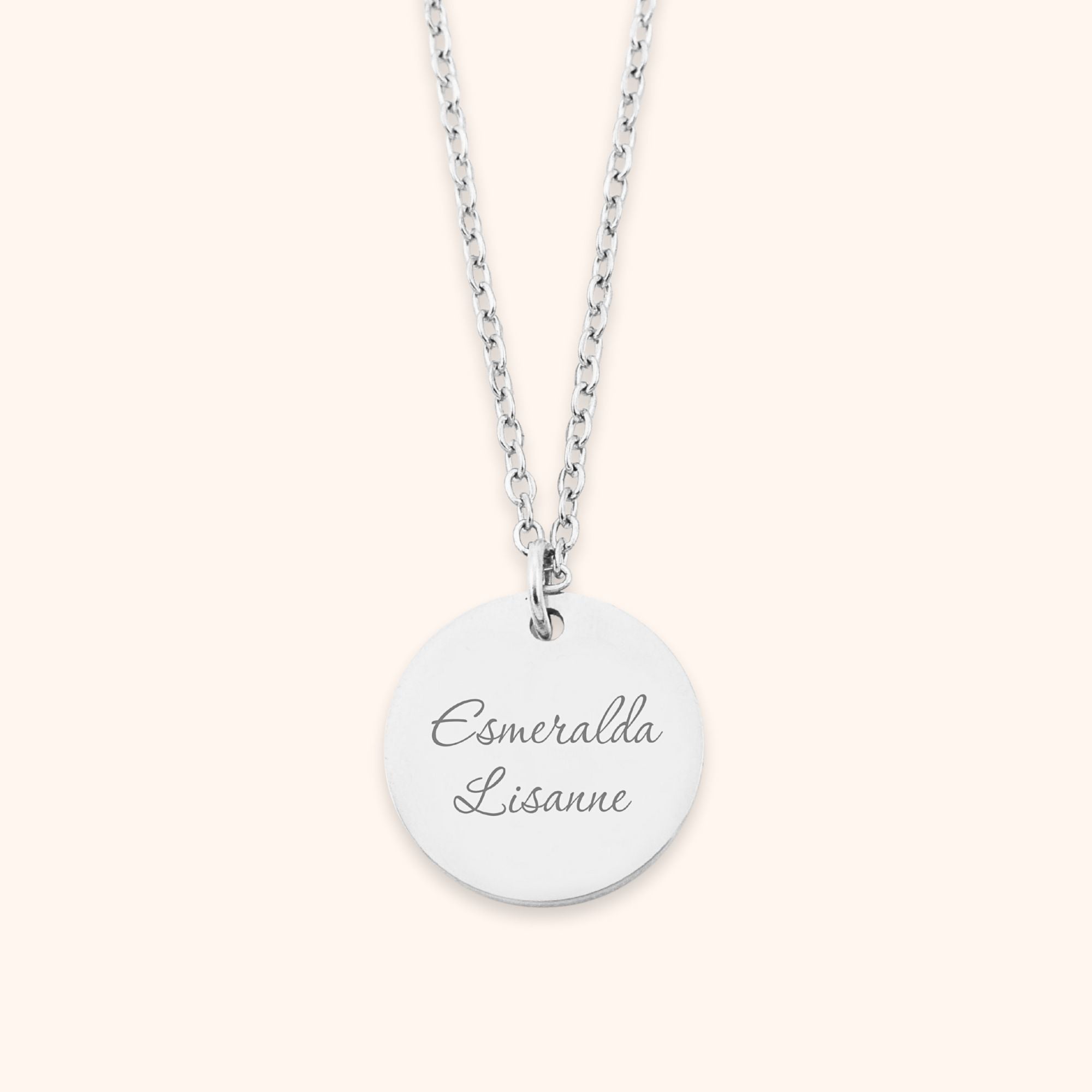 Gepersonaliseerde ketting namen zilver rvs