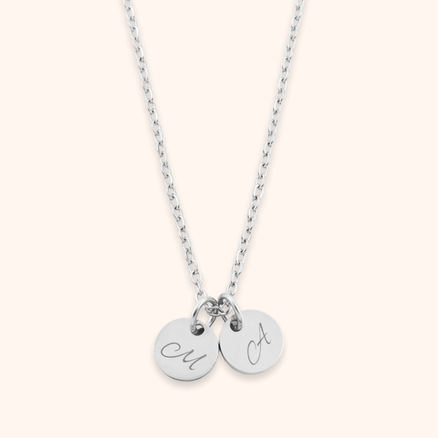 Initialen ketting munt | 2 munten