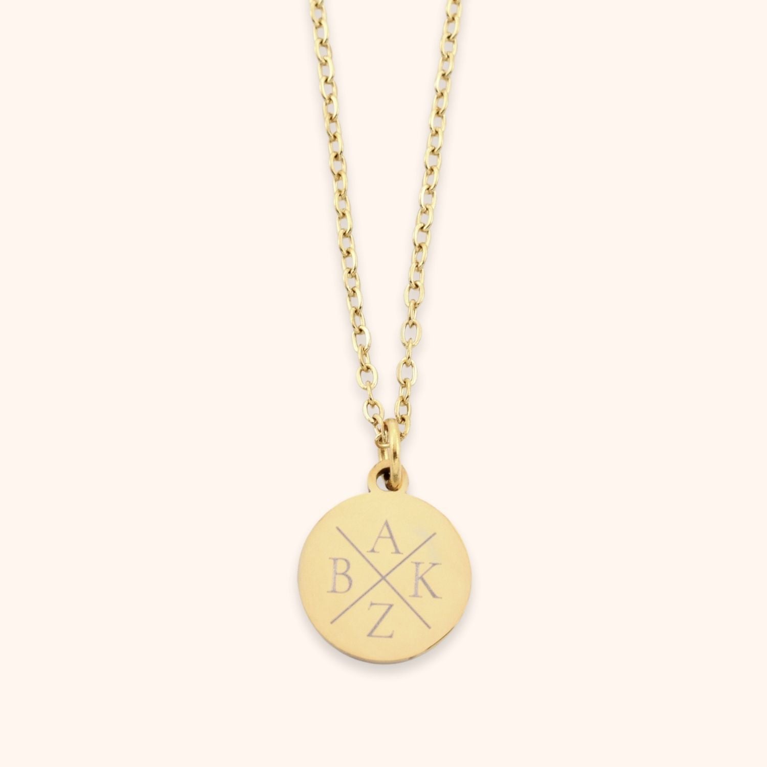 Ketting dames initialen gepersonaliseerd goud