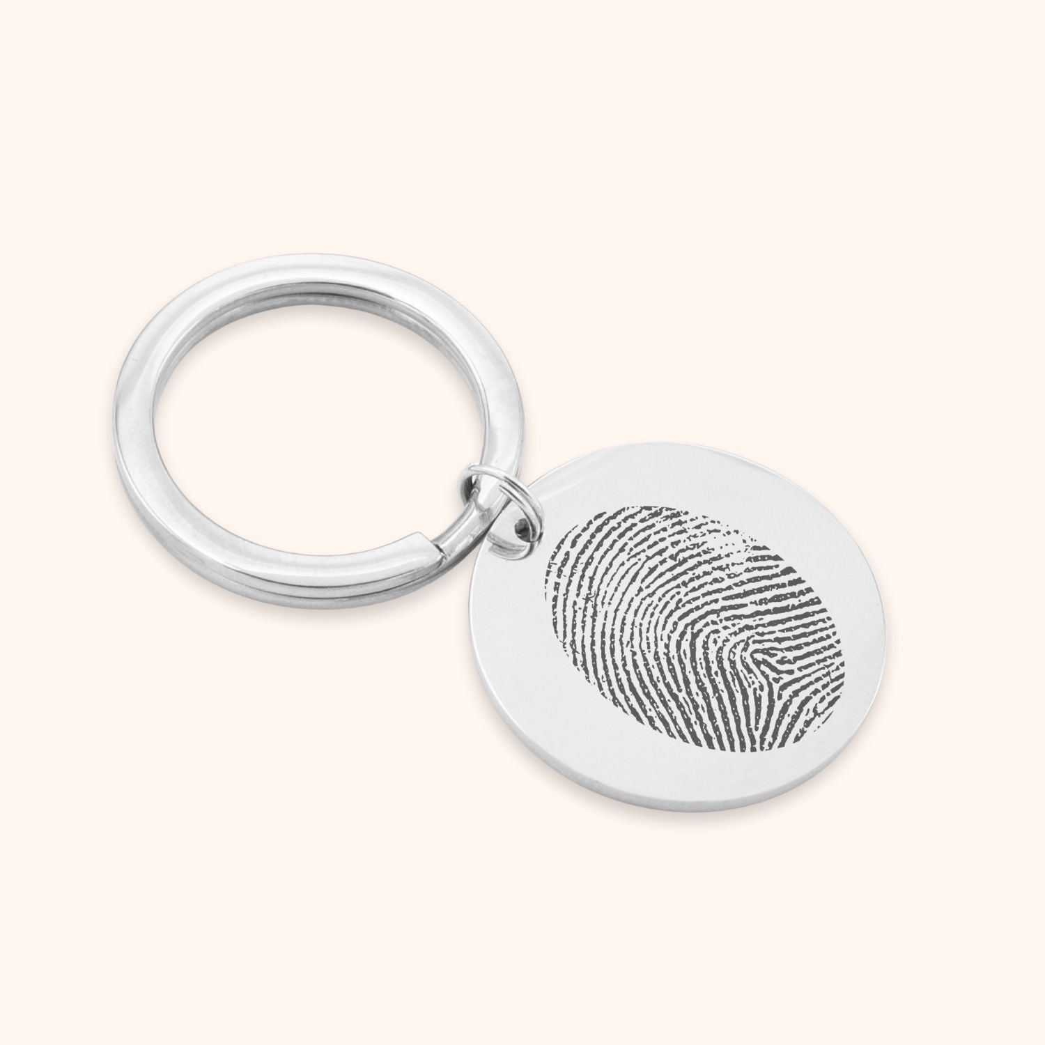 Sleutelhanger vingerafdruk ovaal