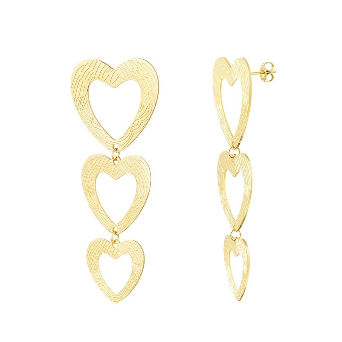 Earrings 3 hearts