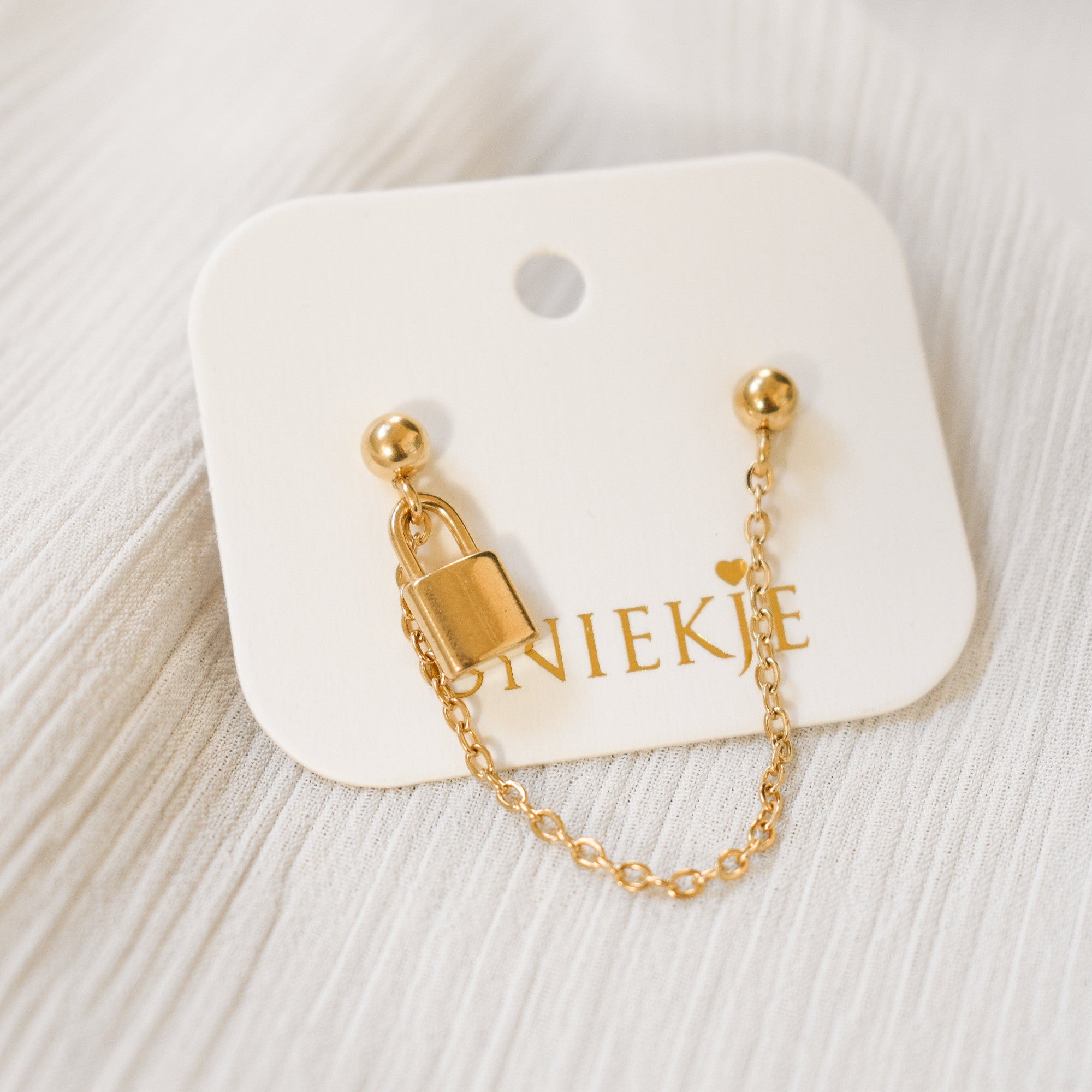 Helix ketting oorbel love lock