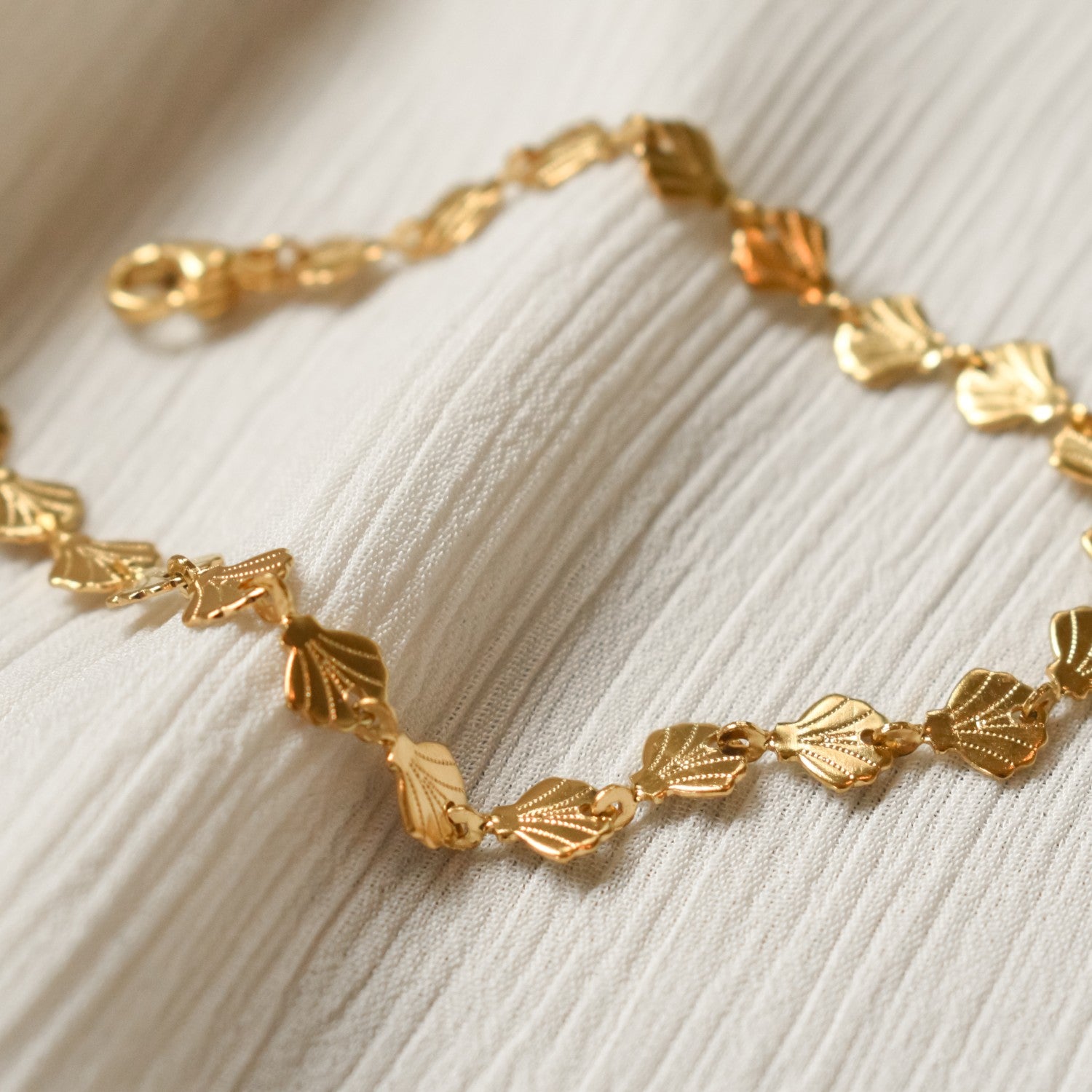 enkelbandje schelpen goud schelpjes 