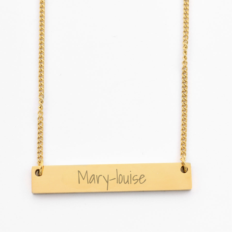 Name necklace rectangle